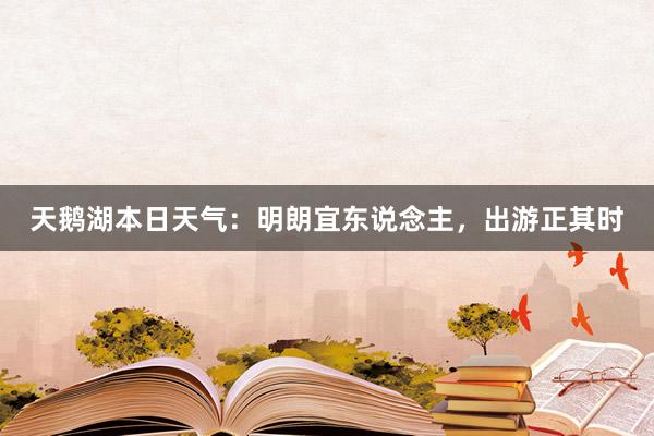 天鹅湖本日天气：明朗宜东说念主，出游正其时